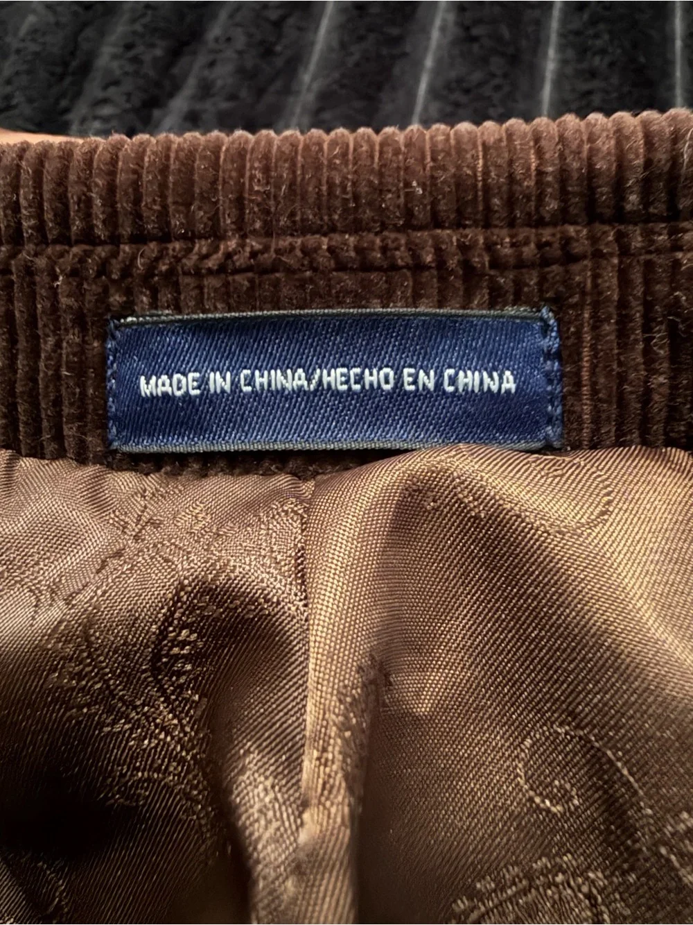 Stafford Dark Brown Corduroy Sport Coat